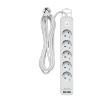 Удлинитель Duwi 2хUSB 5гн 3м с/з 32068 5