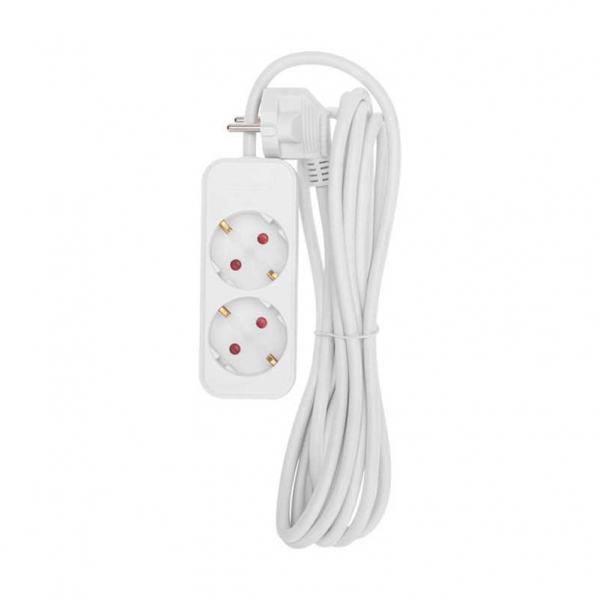 Удлинитель STANDARD 2 гнезда, 3м, 3х1,0мм², с/з, белый REXANT 13-4004 Удлинитель STANDARD 2 гнезда, 3м, 3х1,0мм², с/з, белый REXANT 13-4004