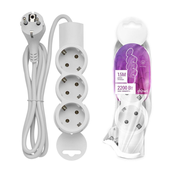 Удлинитель Duwi 3гн 1,5м с/з 32004 5 Удлинитель Duwi 3гн 1,5м с/з 32004 5