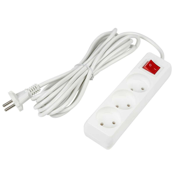 Удлинитель Uniel Ultra 3гн х 5м б/з S-CU3-5B White UL-00009996 Удлинитель Uniel Ultra 3гн х 5м б/з S-CU3-5B White UL-00009996