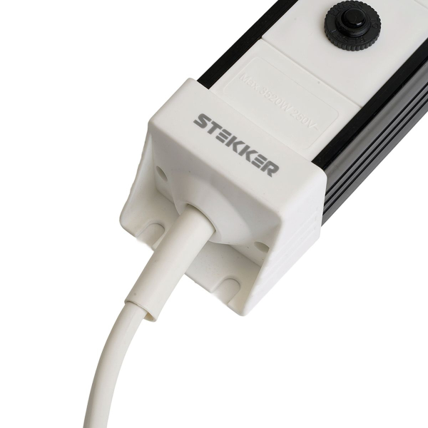 Сетевой фильтр 4-местный с/з Stekker 3x1мм2, 1,8 м, 250В, 16А Techno, HM22-41-02, белый 50147