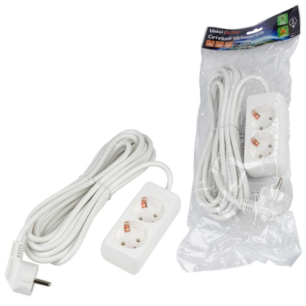 Удлинитель Uniel Ultra 2гн х 5м с/з S-GCU2-5 White UL-00009999 Удлинитель Uniel Ultra 2гн х 5м с/з S-GCU2-5 White UL-00009999