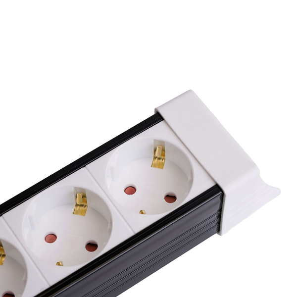 Сетевой фильтр 4-местный с/з Stekker 3x1мм2, 5 м, 250В, 16А Techno, HM22-41-05, белый 50149