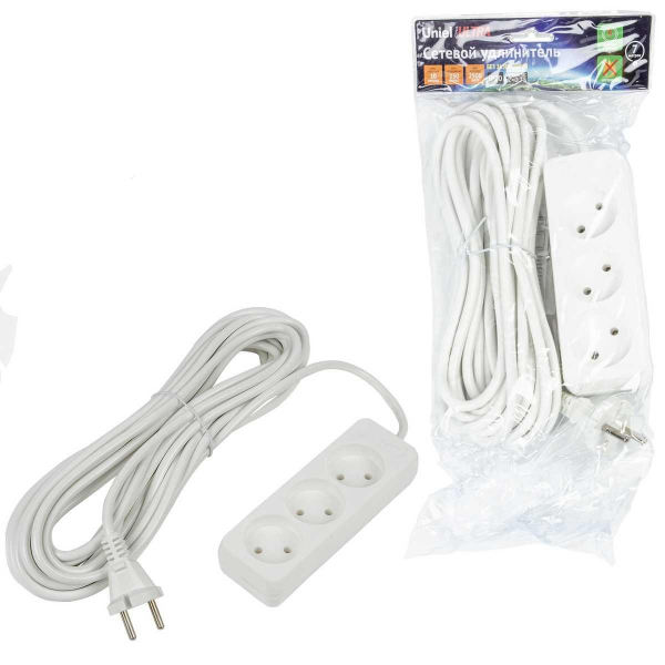 Удлинитель Uniel Ultra 3гн х 10м б/з S-CU3-7 White UL-00009986 Удлинитель Uniel Ultra 3гн х 10м б/з S-CU3-7 White UL-00009986