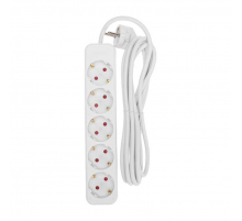 Удлинитель STANDARD 5 гнезд, 3м, 3х1,0мм², с/з, белый REXANT 13-4029