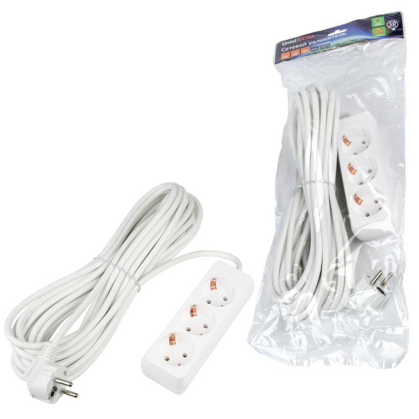 Удлинитель Uniel Ultra 3гн х 10м с/з S-GCU3-10 White UL-00010004 Удлинитель Uniel Ultra 3гн х 10м с/з S-GCU3-10 White UL-00010004