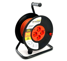 Удлинитель на катушке Stekker STD03-20-30 Standart 4-местный с/з ПВС 3*1,5, оранжевый, 16А, IP20,30м (29405) 50184