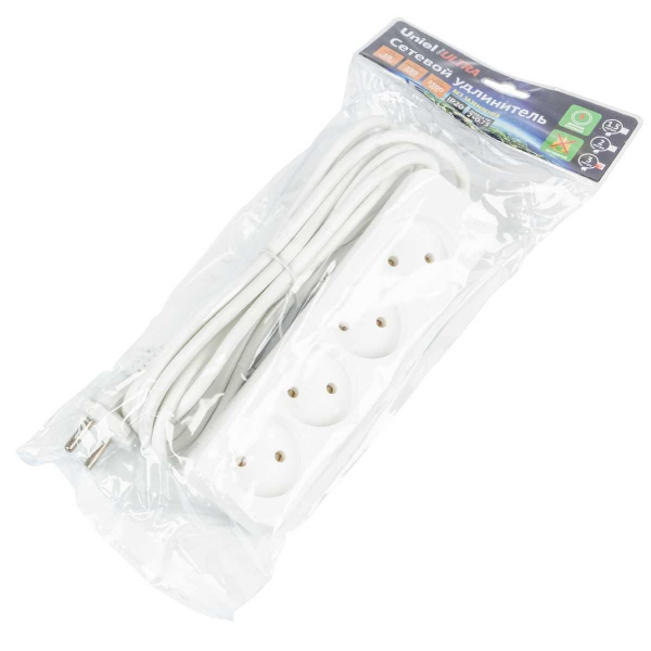 Удлинитель Uniel Ultra 4гн х 3м б/з S-CU4-3 White UL-00009988 Удлинитель Uniel Ultra 4гн х 3м б/з S-CU4-3 White UL-00009988