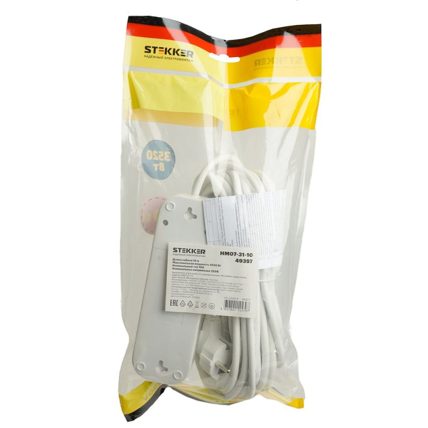 Удлинитель Stekker Home 3гн 10м с/з HM07-31-10 49357