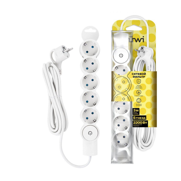 Сетевой фильтр Duwi 5гн 3м с/з 32576 5 Сетевой фильтр Duwi 5гн 3м с/з 32576 5