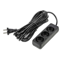 Удлинитель Uniel Ultra 3гн х 10м б/з S-CU3-7 Black UL-00009987