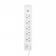 Фильтр сетевой 5 гнезд, 5м, 3х1,5мм², с автовыкл, 2 USB, белый KRANZ 13-4701