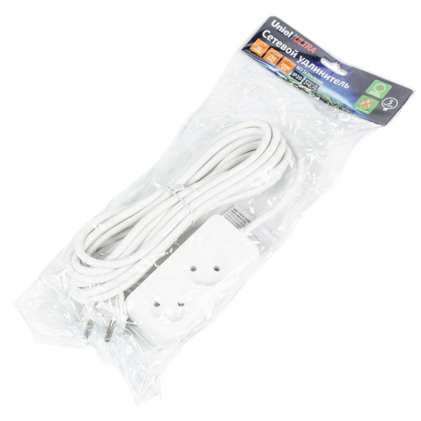 Удлинитель Uniel Ultra 2гн х 5м б/з S-CU2-5 White UL-00009978 Удлинитель Uniel Ultra 2гн х 5м б/з S-CU2-5 White UL-00009978