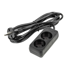 Удлинитель Uniel Ultra 2гн х 2м б/з S-CU2-3 Black UL-00009976