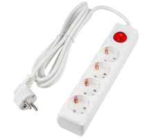 Удлинитель Uniel Ultra 4гн х 3м с/з S-GCU4-3B White UL-00010022