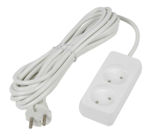 Удлинитель Uniel Ultra 2гн х 5м б/з S-CU2-5 White UL-00009978