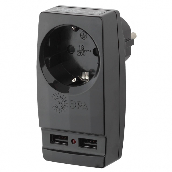 Сетевой разветвитель ЭРА SP-1e-USB-B Б0026333 Сетевой разветвитель ЭРА SP-1e-USB-B Б0026333