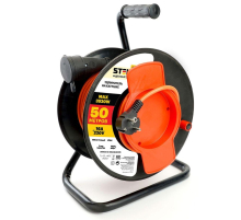 Удлинитель на пластиковой катушке STD04-10-50 (UG) 1-местный  с/з 3*1,5, 50м, 250В, 16А, IP44, Standart (29410) 50176