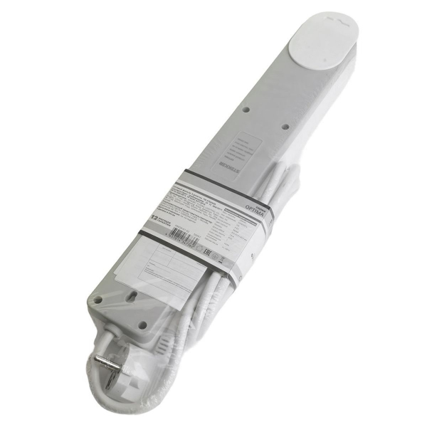 Сетевой фильтр 6-местный с/з STEKKER HM20-61-053x1мм2, 5 м, серия Optima, белый