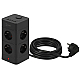 Сетевой фильтр ЭРА TWR-8es-1,5m-4USB-B башня с защитой заземлением с выключателем 8 розеток+4xUSBA+C 1,5м 16А черный Б0069072