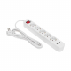 Удлинитель STANDARD 5 гнезд, 3м, 3х1,0мм², с/з, с выключателем, 2 USB, белый REXANT 13-4035