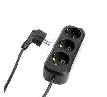 Удлинитель 3-местный б/з Stekker, HM01-30-03, 3м, 3x0,75 Home (У10-430), черный 50419