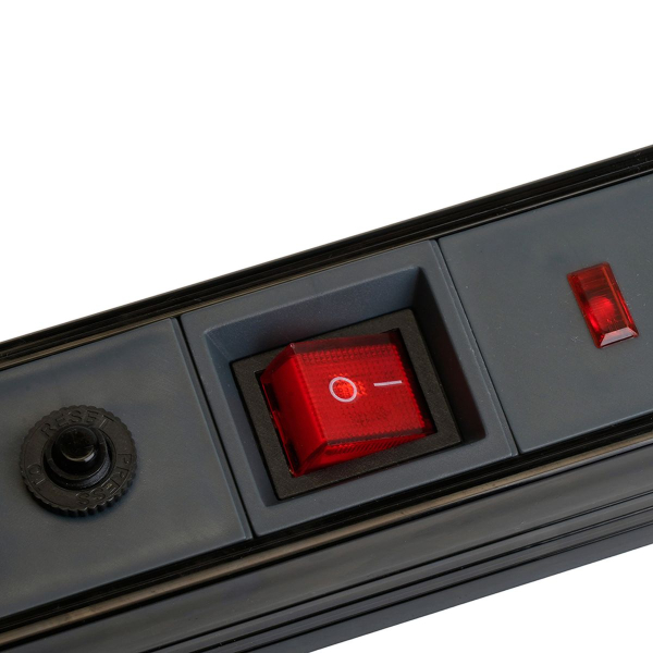 Сетевой фильтр 3-местный с/з Stekker 3x1мм2, 1,8 м, 250В, 16А Techno, HM22-31-02, черный 50153