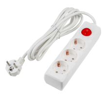 Удлинитель Uniel Ultra 3гн х 3м с/з S-GCU3-3B White UL-00010016