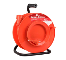 Удлинитель на катушке 'Атлант 2.0' 1 гнездо 50м без заземления ПВС 2*1 10А/2,2кВт PROxima UKA02-10-210-1-50