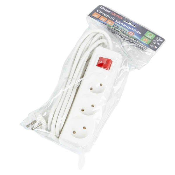 Удлинитель Uniel Ultra 3гн х 3м б/з S-CU3-3B White UL-00009995 Удлинитель Uniel Ultra 3гн х 3м б/з S-CU3-3B White UL-00009995