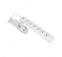 Удлинитель PREMIUM 6 гнезд, 5м, 3х1,5мм², с/з, 2 USB, белый REXANT 13-4123