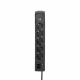 Фильтр сетевой 5 гнезд, 5м, 3х1,5мм², с автовыкл, 2 USB, черный KRANZ 13-4703