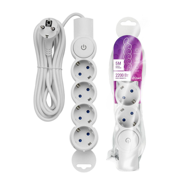 Удлинитель Duwi 4гн 5м с/з 32015 1 Удлинитель Duwi 4гн 5м с/з 32015 1