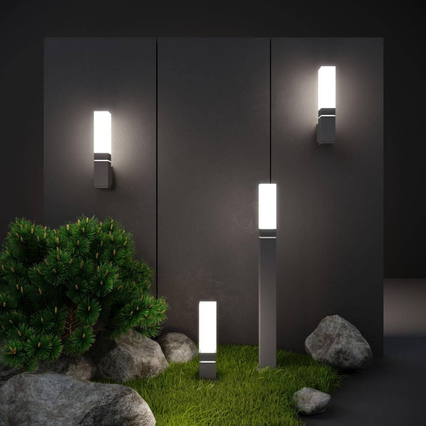 Уличный настенный светодиодный светильник Elektrostandard 1534 Techno Led серый a052857 Уличный настенный светодиодный светильник Elektrostandard 1534 Techno Led серый a052857