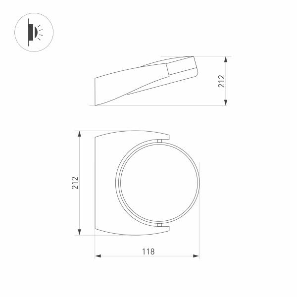 Уличный настенный светодиодный светильник Arlight LGD-Eye-Wall-6W Warm3000 029979 Уличный настенный светодиодный светильник Arlight LGD-Eye-Wall-6W Warm3000 029979