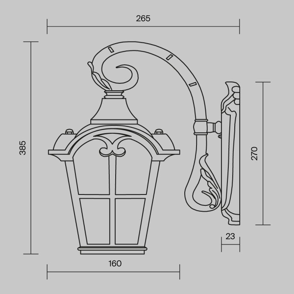 Настенный светильник Maytoni Outdoor O413WL-01BZ