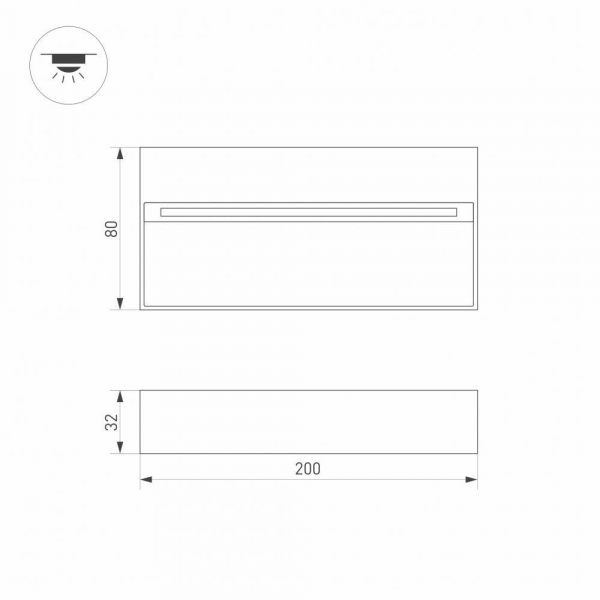 Уличный настенный светодиодный светильник Arlight LGD-Trace-S200x80-8W Warm3000 029961 Уличный настенный светодиодный светильник Arlight LGD-Trace-S200x80-8W Warm3000 029961