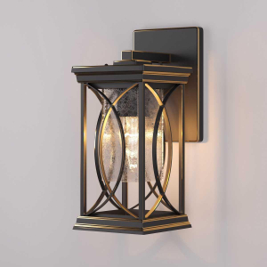 Уличный настенный светильник Elektrostandard Spica D черное золото GL 1026D a048172