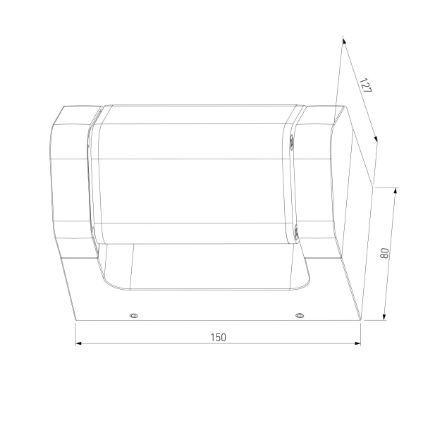 Уличный настенный светодиодный светильник Elektrostandard Dors D LED (35163/D) 3000K черный a072077
