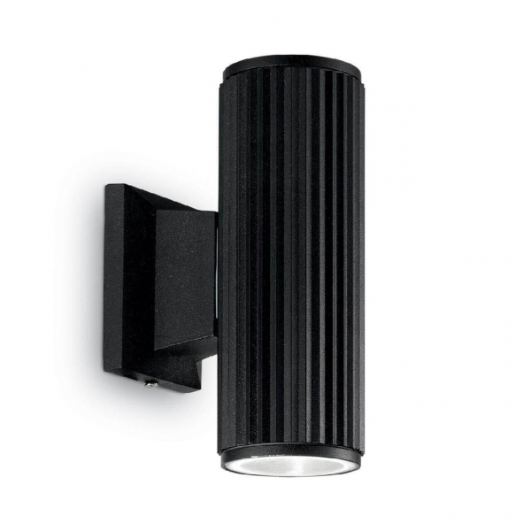 Уличный настенный светильник Ideal Lux Base AP2 Nero 129433 Уличный настенный светильник Ideal Lux Base AP2 Nero 129433