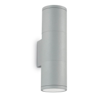 Уличный настенный светильник Ideal Lux Gun AP2 Small Grigio 163628