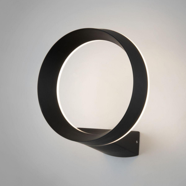 Уличный настенный светодиодный светильник Elektrostandard Ring 1710 Techno Led черный a054933 Уличный настенный светодиодный светильник Elektrostandard Ring 1710 Techno Led черный a054933