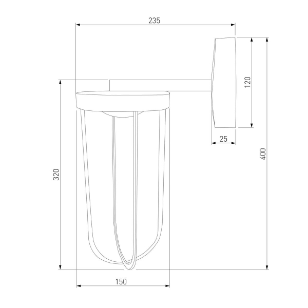 Уличный настенный светодиодный светильник Elektrostandard Ritz 35183/D a068269 Уличный настенный светодиодный светильник Elektrostandard Ritz 35183/D a068269