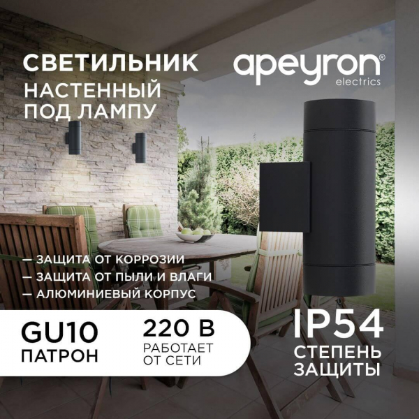 Уличный настенный светильник Apeyron Grafite 11-119 Уличный настенный светильник Apeyron Grafite 11-119