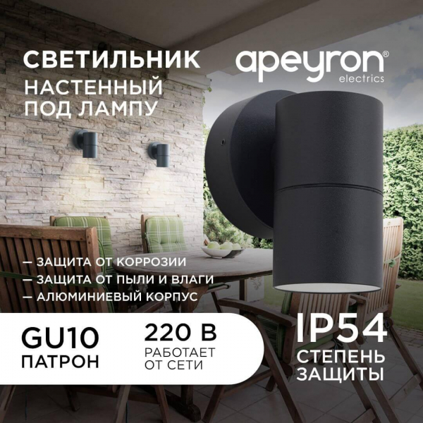Уличный настенный светильник Apeyron Grafite 11-116 Уличный настенный светильник Apeyron Grafite 11-116