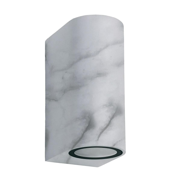 Уличный настенный светильник Uniel UUL-P52A 2х6W/GU10 IP65 Marble UL-00011360 Уличный настенный светильник Uniel UUL-P52A 2х6W/GU10 IP65 Marble UL-00011360