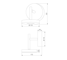 Уличный настенный светодиодный светильник Elektrostandard Verano 35185/D a068590