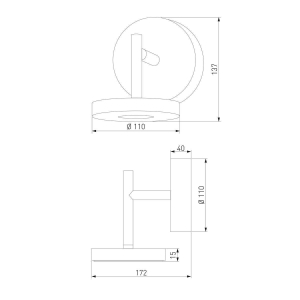 Уличный настенный светодиодный светильник Elektrostandard Verano 35185/D a068590