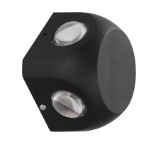 Уличный настенный светодиодный светильник Uniel ULU-P30D-4W/4000K IP65 Black UL-00010521