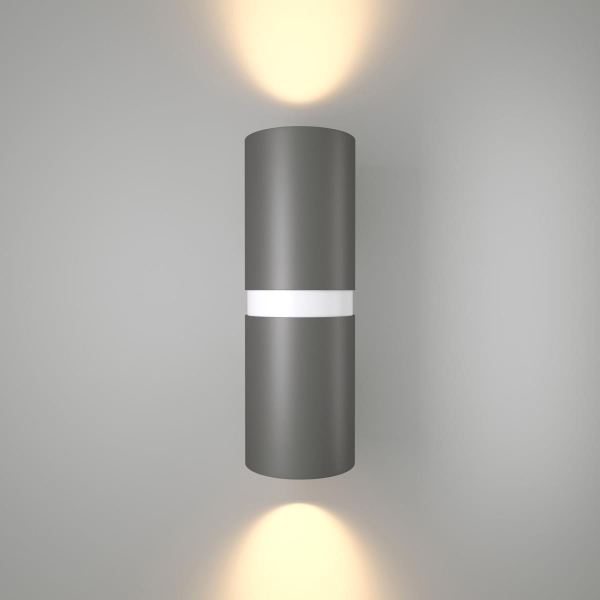 Уличный настенный светодиодный светильник Elektrostandard Liberty 35124/U серый/белый a060098
